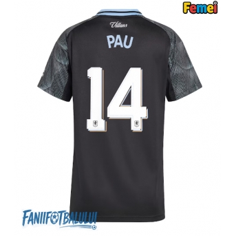 Aston Villa Pau Torres #14 Tricou Fotbal Replică 2025-26 Femei Deplasare
